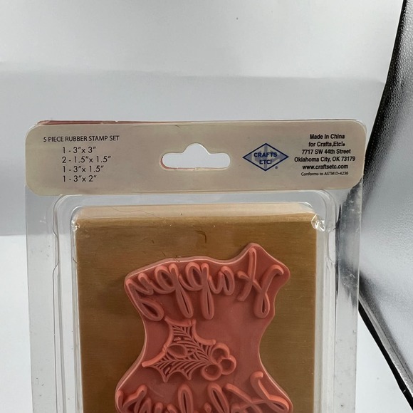 Vintage Holiday Stamps NEW Rubber Stamps Junk Journaling Christmas Scrapbooking - Picture 5 of 6